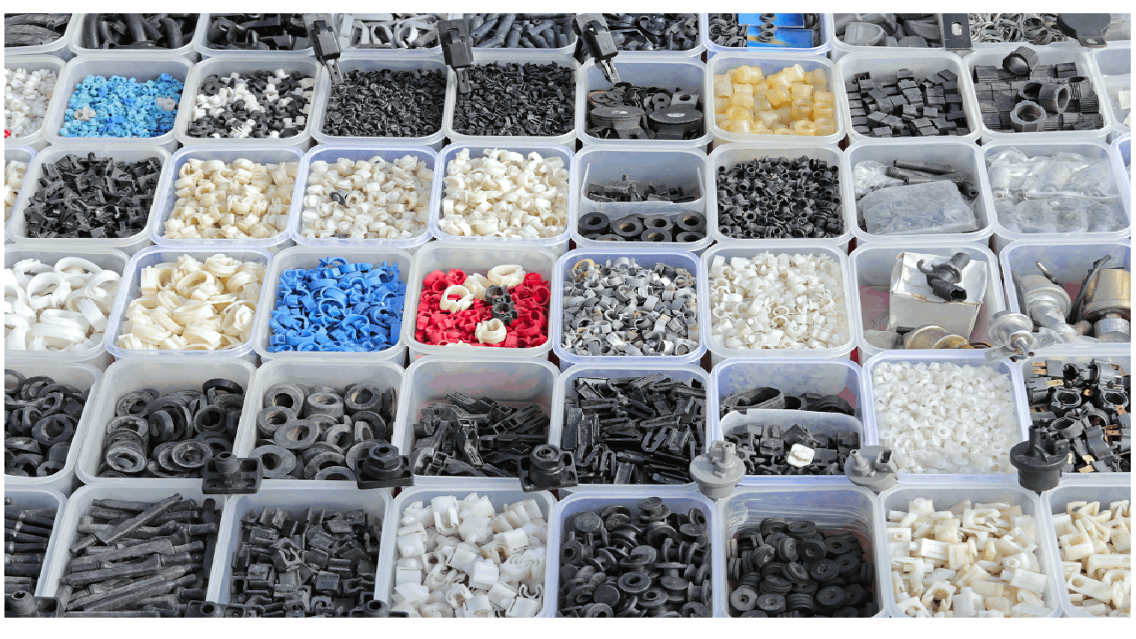 Nylon, plastic, rubber parts